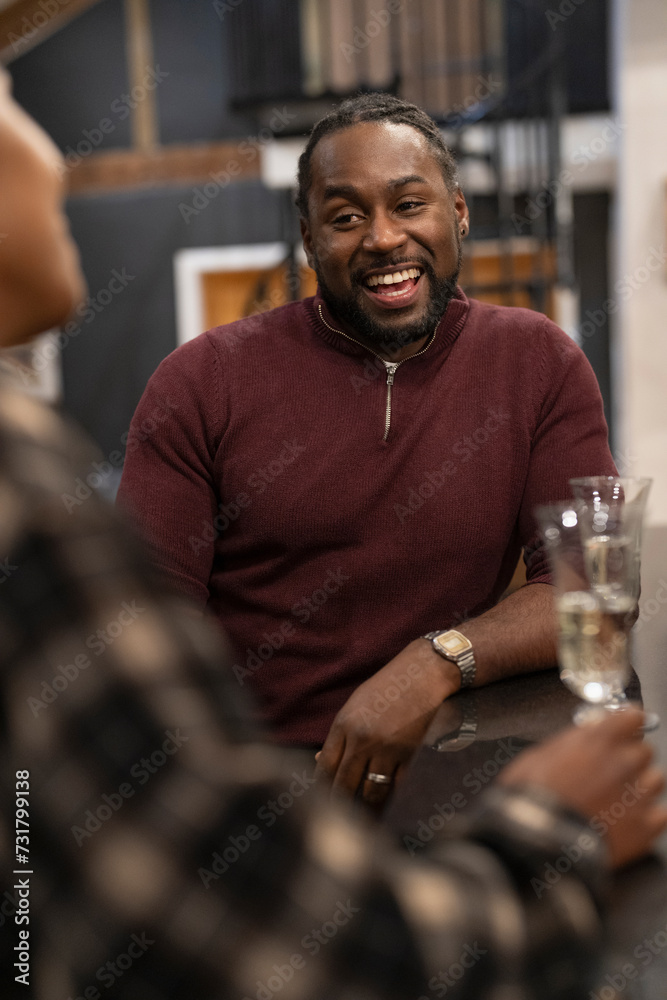 custom made wallpaper toronto digitalMid adult couple together at home