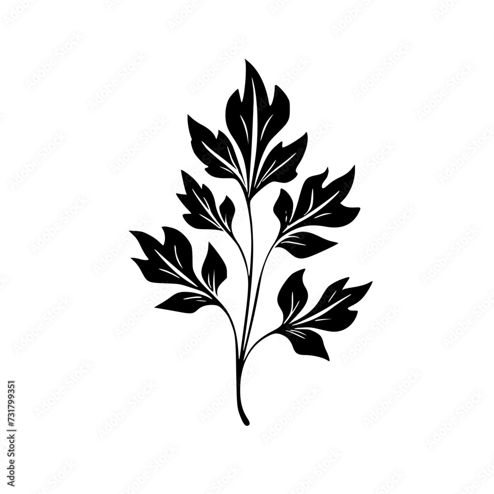 Naklejka premium Silhouette rose, rose vector, flower svg, vector flower, herb, branch, line art, outline, eps, png, svg, flower, floral, vector, leaf, plant, nature, tree, leaves, illustration, spring, flora, design,
