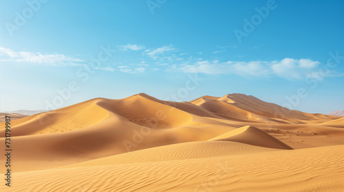 Sand dunes rippling in the wind  subtle patterns and textures visible  desert landscape