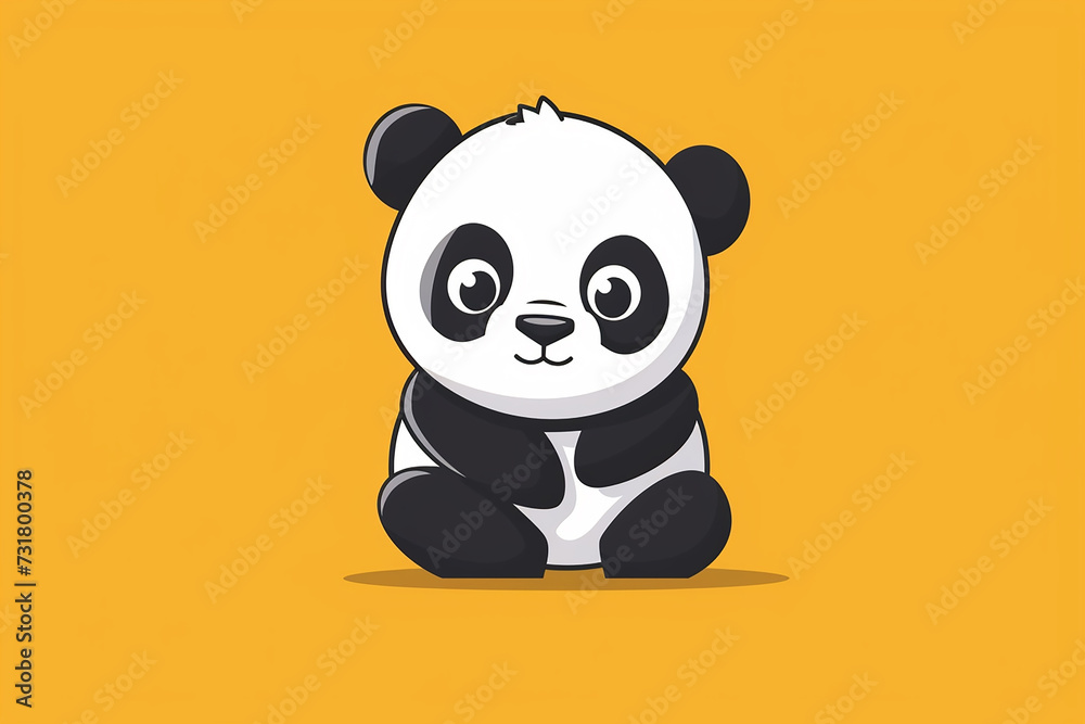 Cute panda illustration , on cozzy background , vector ilustration Cute panda illustration , on cozzy background , vector ilustration