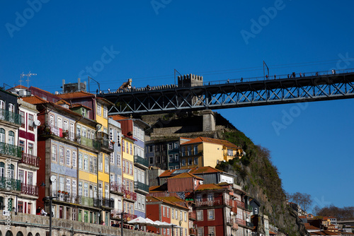 View of O Porto in Cais da Ribeira with the Luis I bridge in the background © casavella