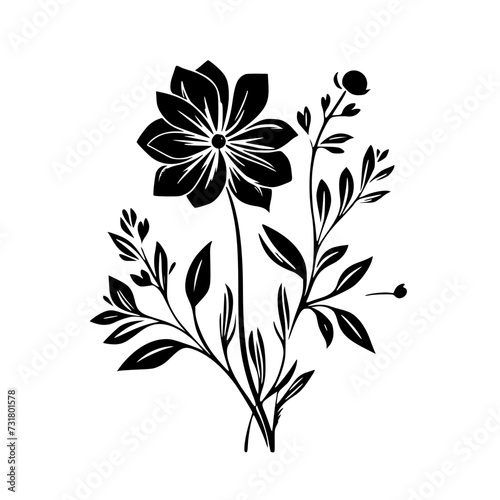 flower svg, vector flower, herb, branch, line art, outline, eps, png, svg, flower, floral, vector, nature, leaf, rose, illustration, plant, design, vintage, pattern, flowers, art, drawing, tulip, 