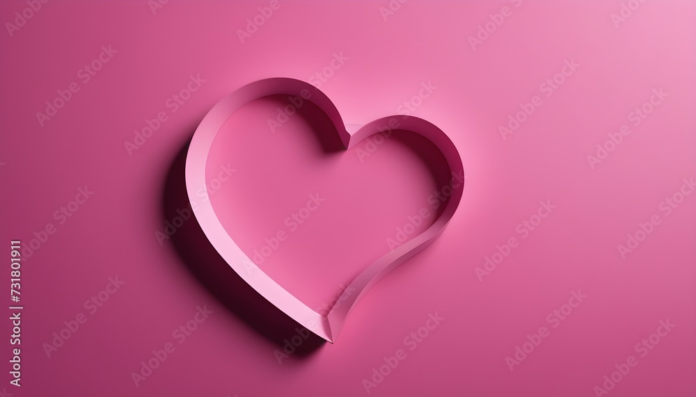 Wavy pink valentine heart shape 