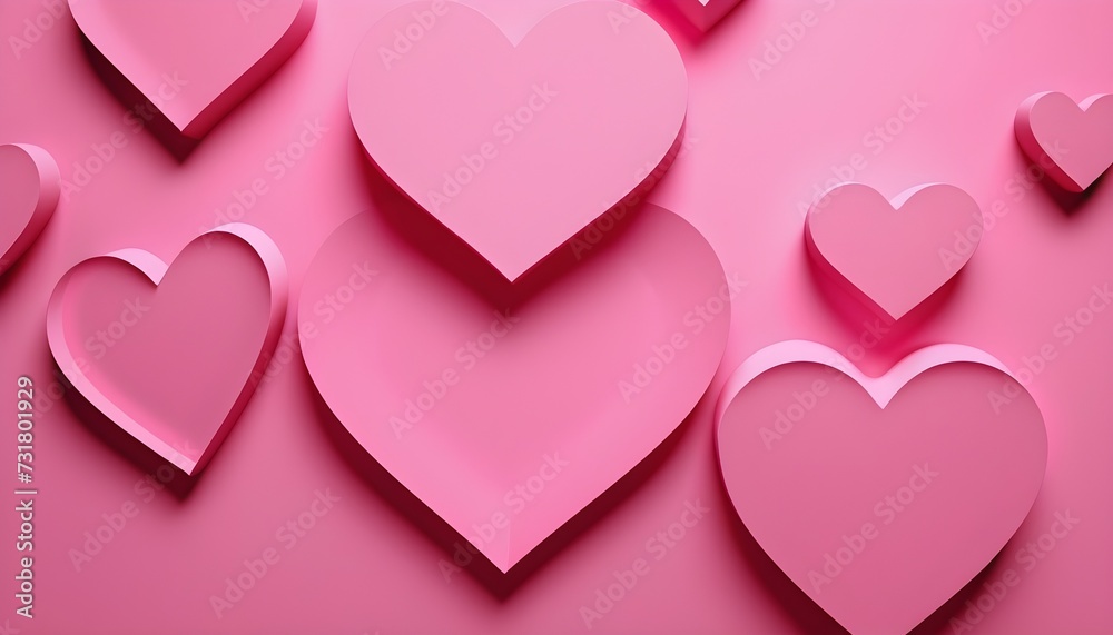 pink heart shapes background