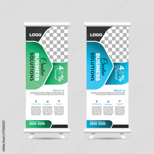 Creative professional Rollup Banner Design Templet . Corporate rollup banner.  