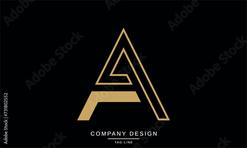 AF, FA Abstract Letters Logo Design Monogram