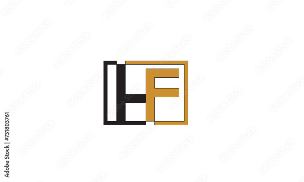 HF, FH , F , H , Abstract Letters Logo Monogram HF, FH , F , H , Abstract Letters Logo Monogram