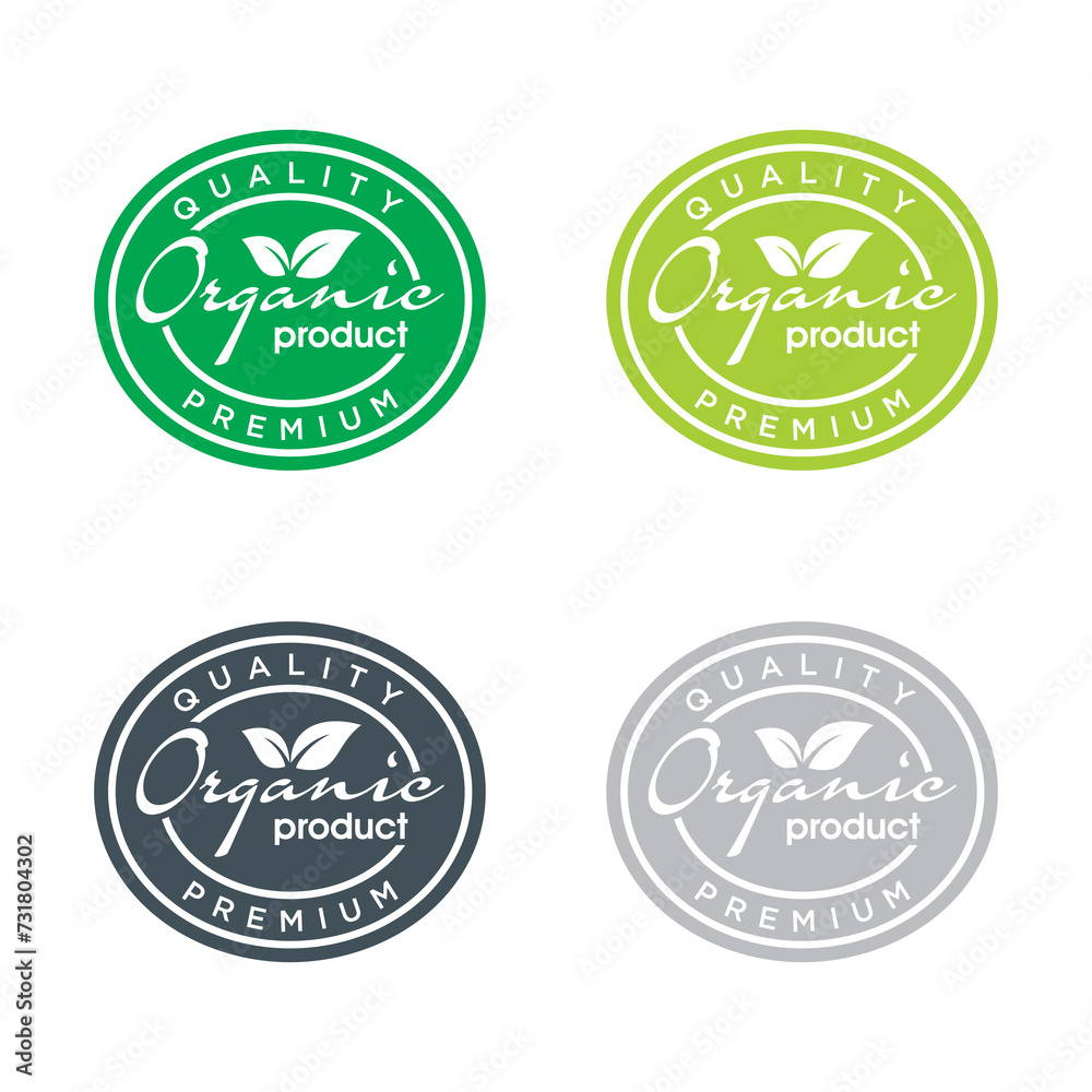 vector pure and natural organic label or badge