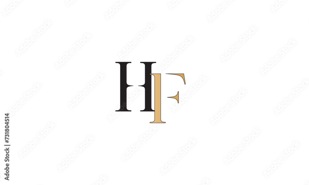HF, FH , F , H , Abstract Letters Logo Monogram HF, FH , F , H , Abstract Letters Logo Monogram
