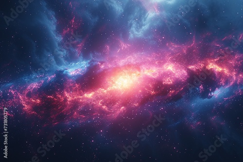 Pink Nebula: A Celestial Sight for the Month of Love Generative AI
