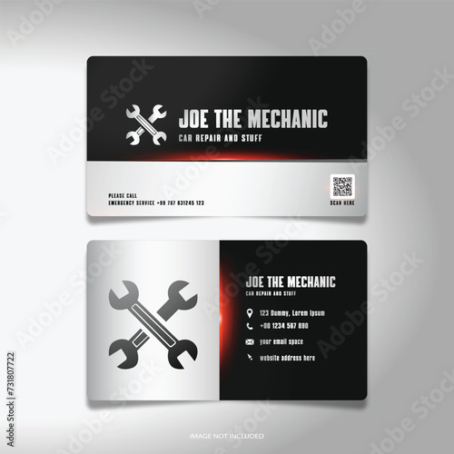 Professional mechanic business card