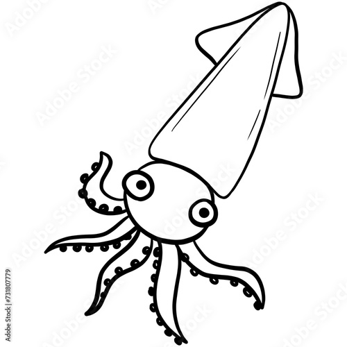 octopus line drawing