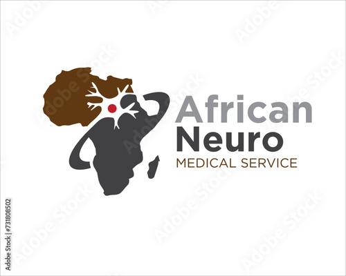Africa Neuron health logo designs for medical research and consult