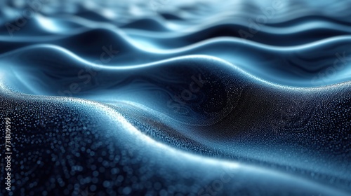 Abstract sound waves ripple across a sleek surface