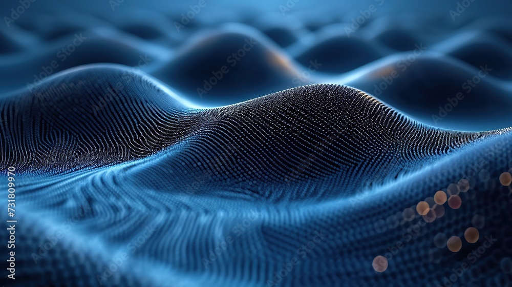 Abstract sound waves ripple across a sleek surface Abstract sound waves ripple across a sleek surface