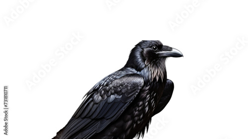 A black raven isolated on white background png 