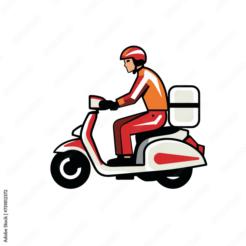 courier delivery man on a motorcycle with package parcel vector illustration isolated transparent background, cut out or cutout t-shirt design courier delivery man on a motorcycle with package parcel vector illustration isolated transparent background, cut out or cutout t-shirt design