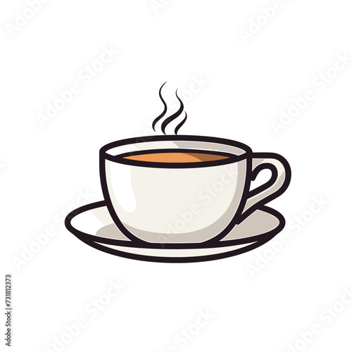 cup of coffee or tea vector illustration isolated transparent background, cut out or cutout t-shirt design