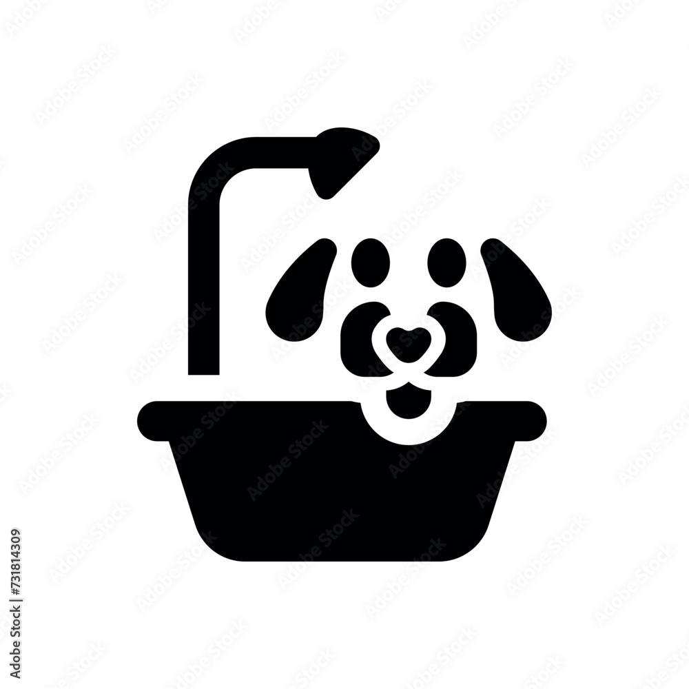 dog bath icon vector illustration