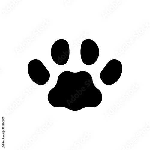 paw print icon vector illustration