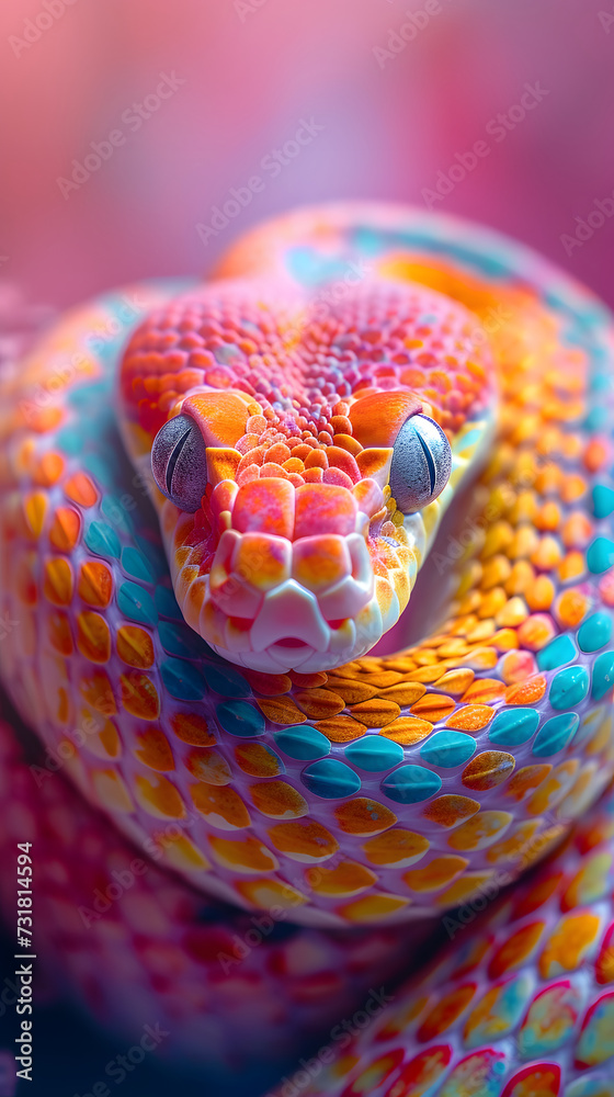Fototapeta premium A rare rainbow snake