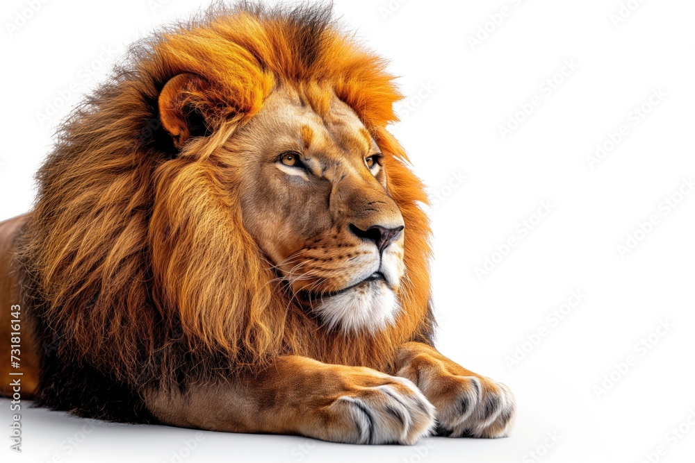 lion on a white background
