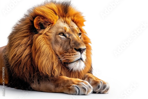 lion on a white background
