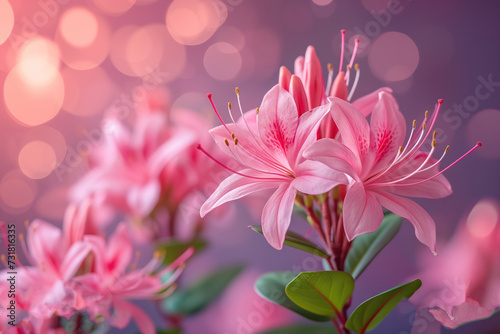pink lilies flower background