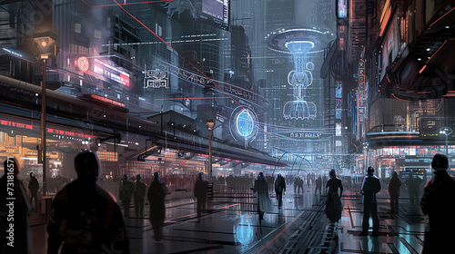 digital art futuristic cityscape wallpaper © James Hong