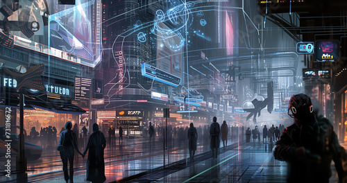 digital art futuristic cityscape wallpaper © James Hong
