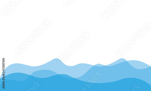 wave blue abstract background flat design