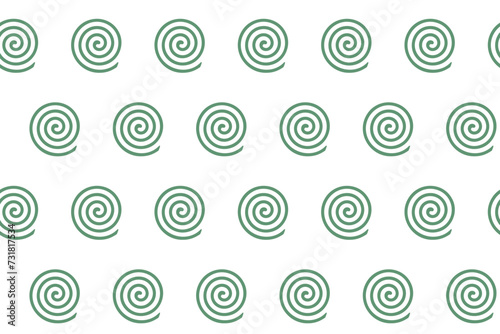 Seamles Pattern Of Mosquito Coil On White Background