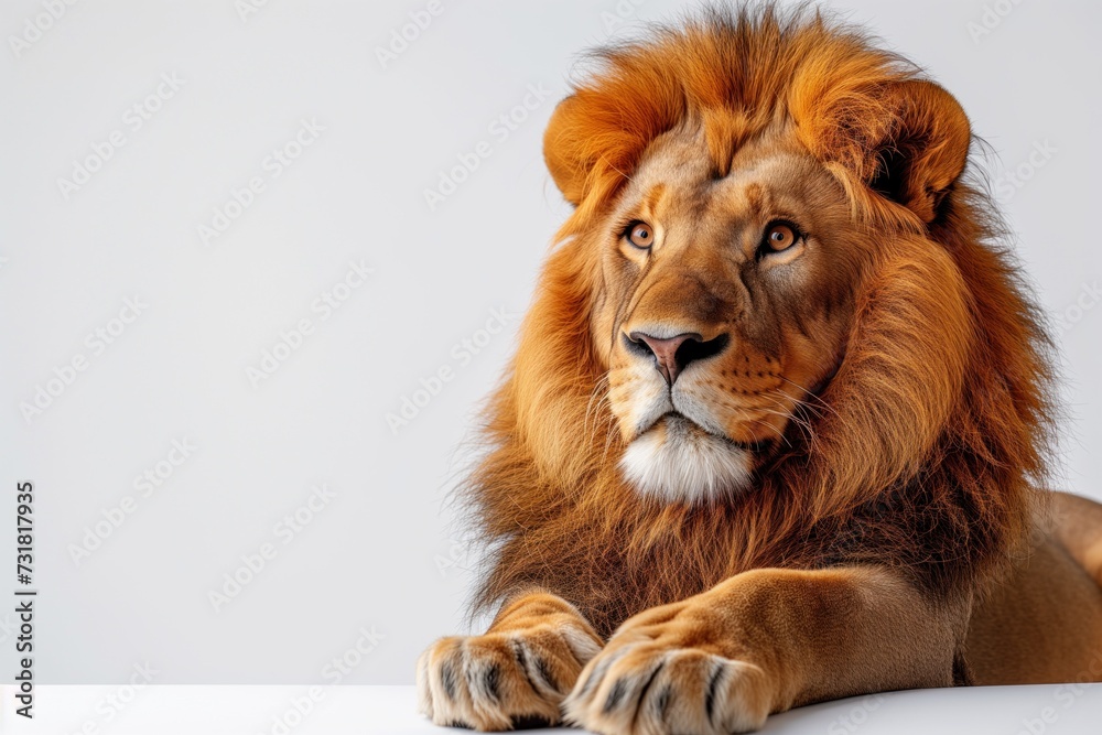 lion on a blue background lion on a blue background
