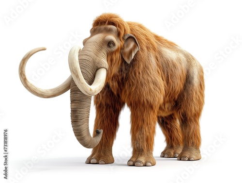 mammoth on a white background