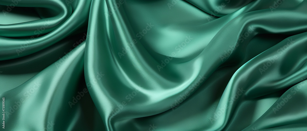 Obraz premium Luxurious Green Silk Fabric Texture