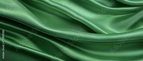 Luxurious Green Silk Fabric Texture