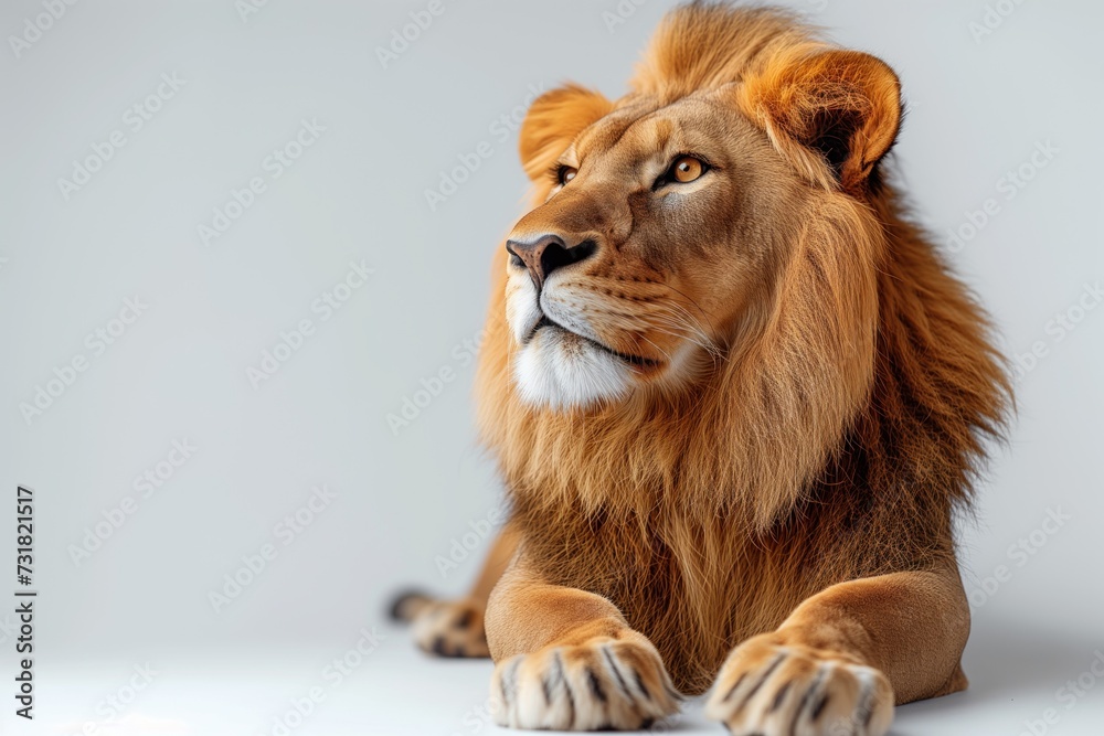 Fototapeta premium lion on a blue background