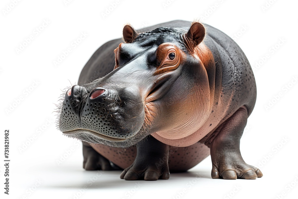 hippopotamus on a white background hippopotamus on a white background