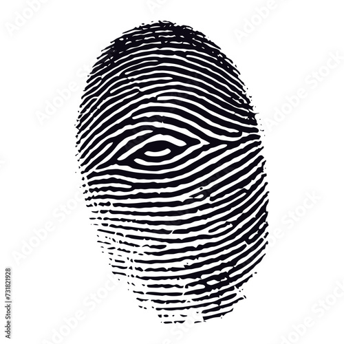 Silhouette finger print black color only full
