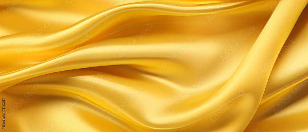 Silky smooth golden fabric with elegant folds Silky smooth golden fabric with elegant folds