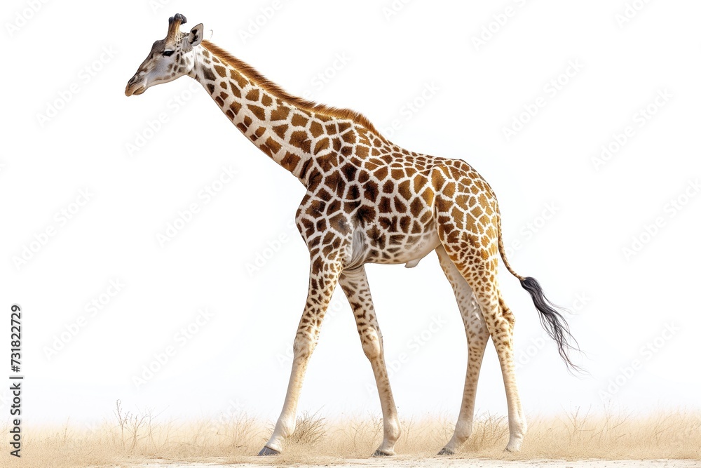 Fototapeta premium giraffe on white background