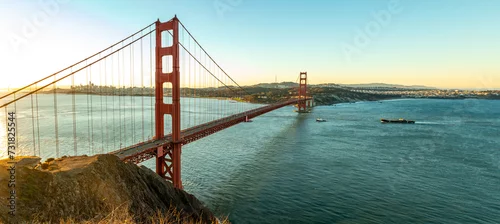 Obraz  z motywem Golden Gate Bridge the suspension bridge of San Francisco, California.