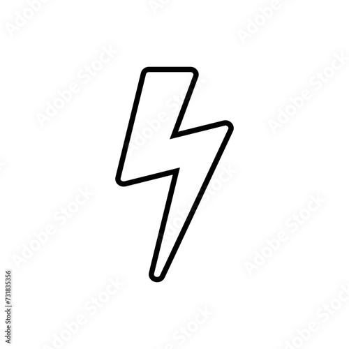Lightning icon vector. Electricity illustration sign. power symbol. weather logo.
