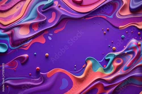 abstract liquid shapes background colourful, created by ai generated