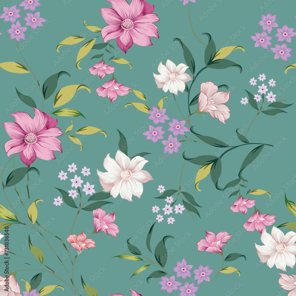 flower with retro design on background