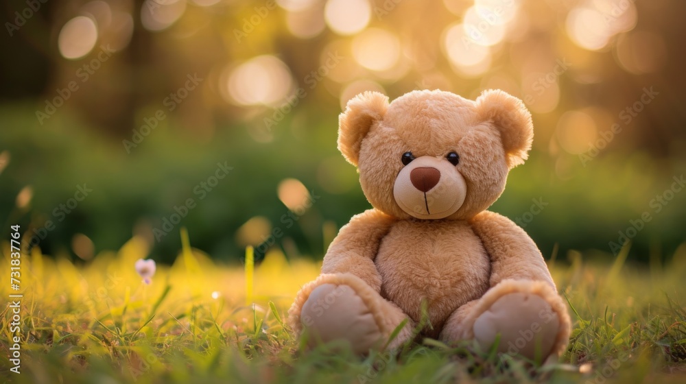 A teddy bear, a soft toy for children, on a white background. A teddy bear, a soft toy for children, on a white background.
