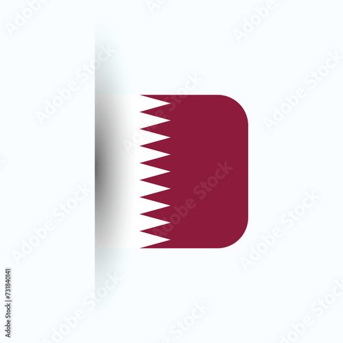 Qatar national flag, Qatar National Day, EPS10. Qatar flag vector icon