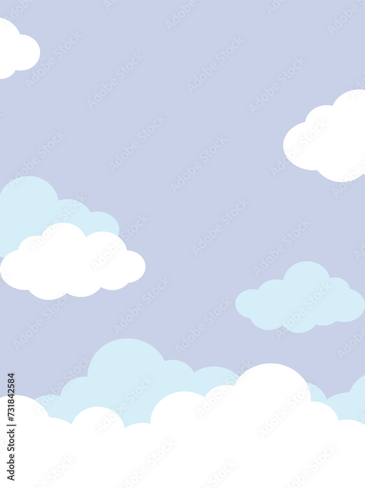 Abstract background sky and white fluffy clouds