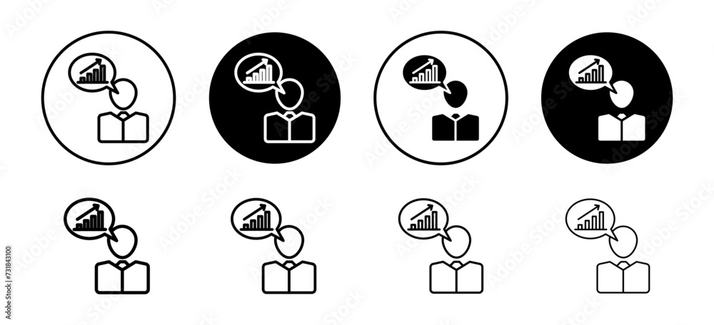 Consulting vector icon set collection. Consulting Outline flat Icon. Consulting vector icon set collection. Consulting Outline flat Icon.