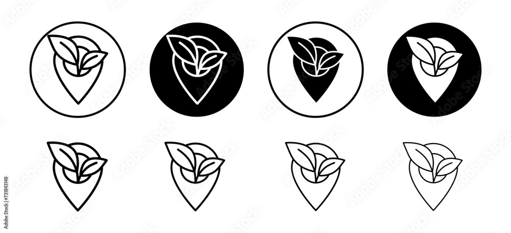 Фотография Locally grown vector icon set collection
